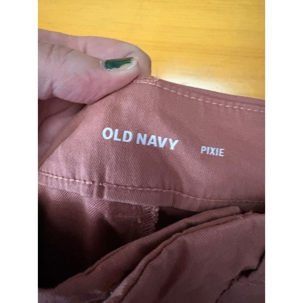 Old Navy Pixie Ankle Pants Womens 6 Mauve Pink Stretch Chino Patch Pocket - Picture 3 of 6